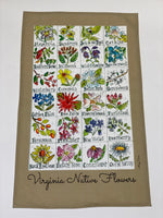 Load image into Gallery viewer, Virginia Native Plants Tea Towel
