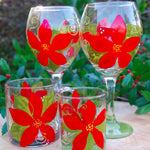 Load image into Gallery viewer, Poinsettia Hand-painted Glassware
