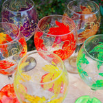 Load image into Gallery viewer, Maple Hand Painted Wine Glasses
