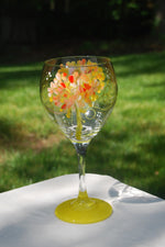 Load image into Gallery viewer, Geranium Hand-painted Wine Glasses &amp; Glassware
