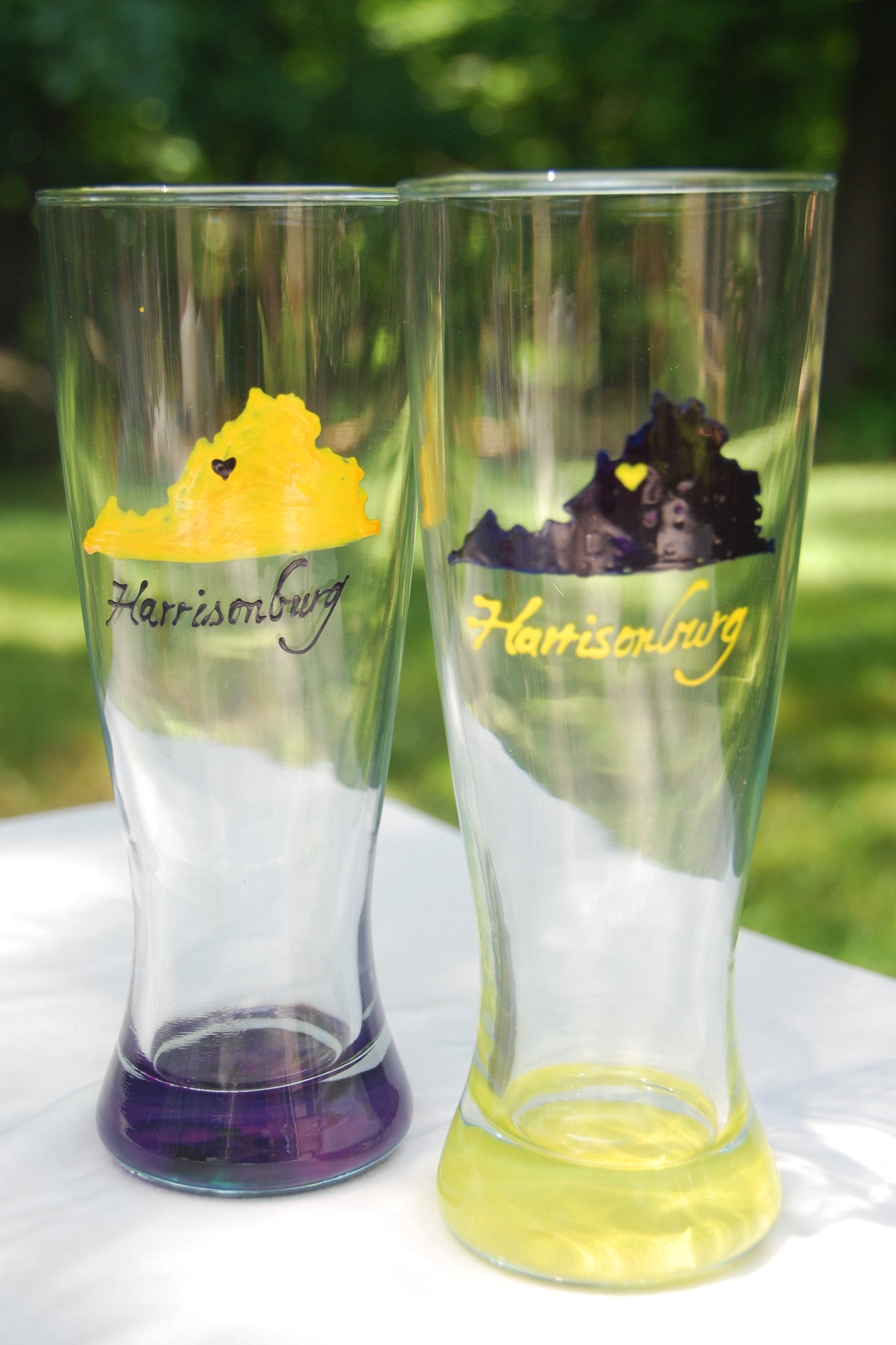 Hand-painted College / University Spirit Glass