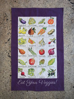 Load image into Gallery viewer, Eat your Veggies Tea Towel
