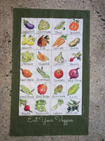 Load image into Gallery viewer, Eat your Veggies Tea Towel
