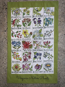 Virginia Native Plants Tea Towel