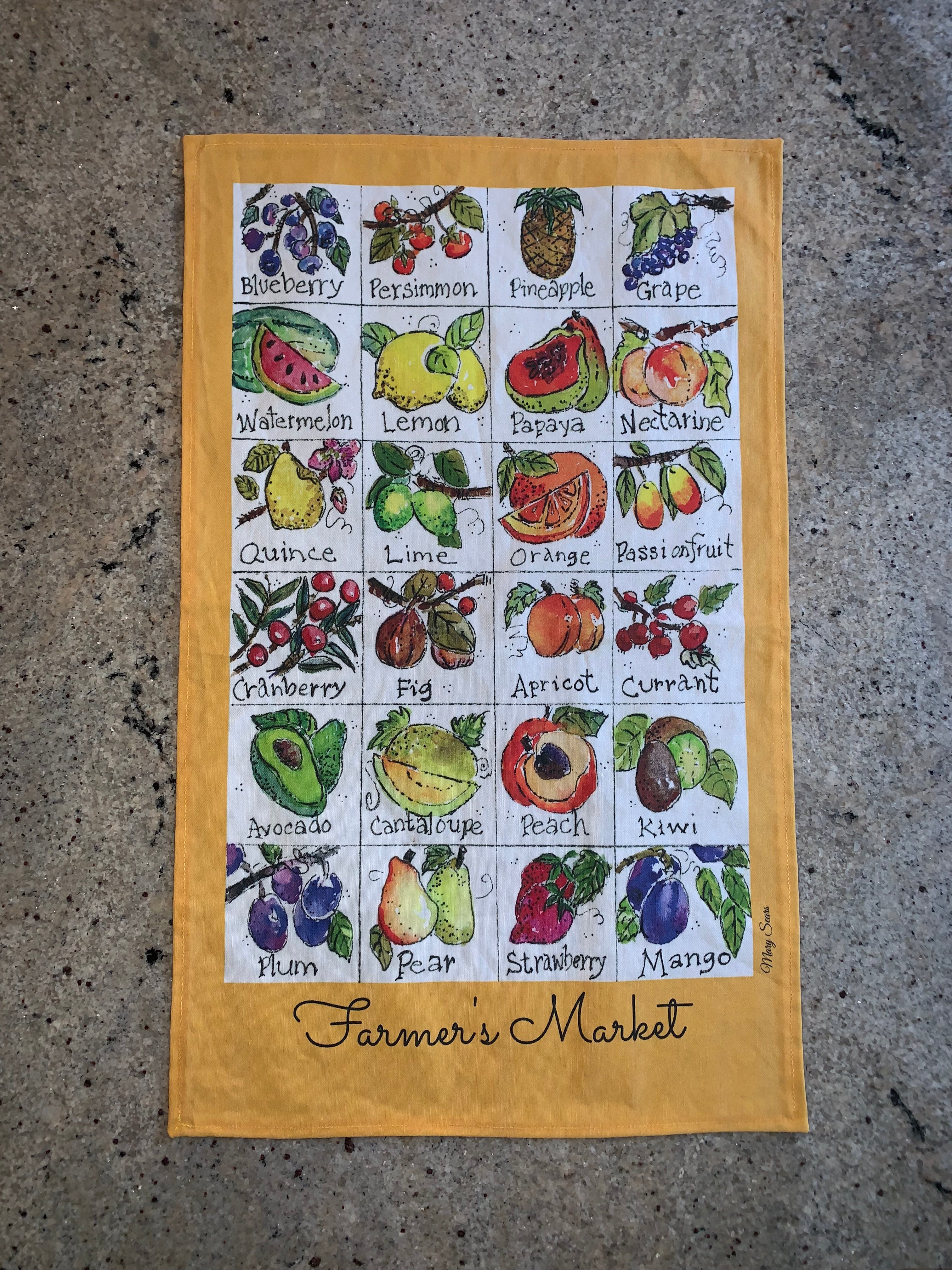 Farmer's Market Tea Towel