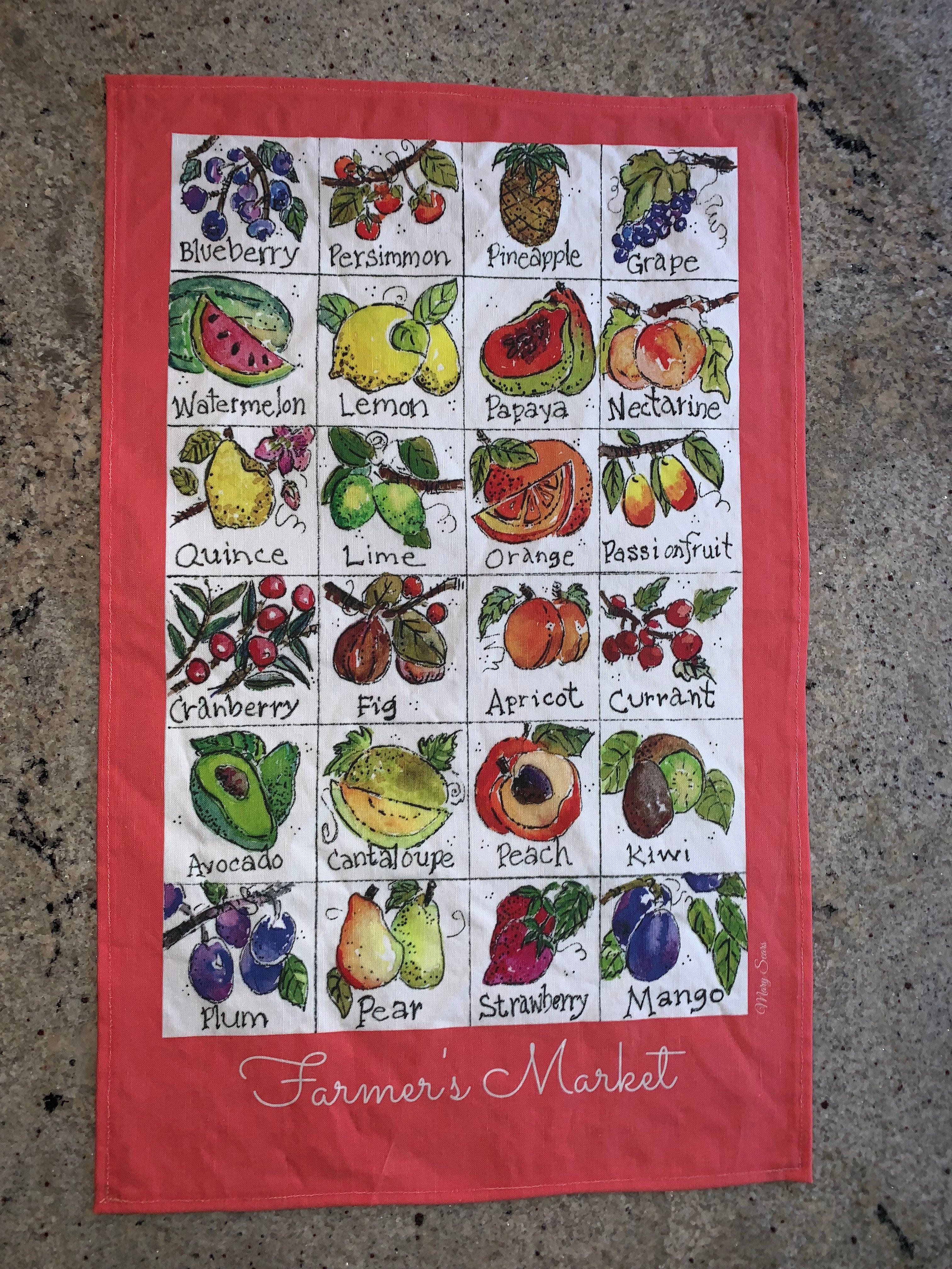 Farmer's Market Tea Towel