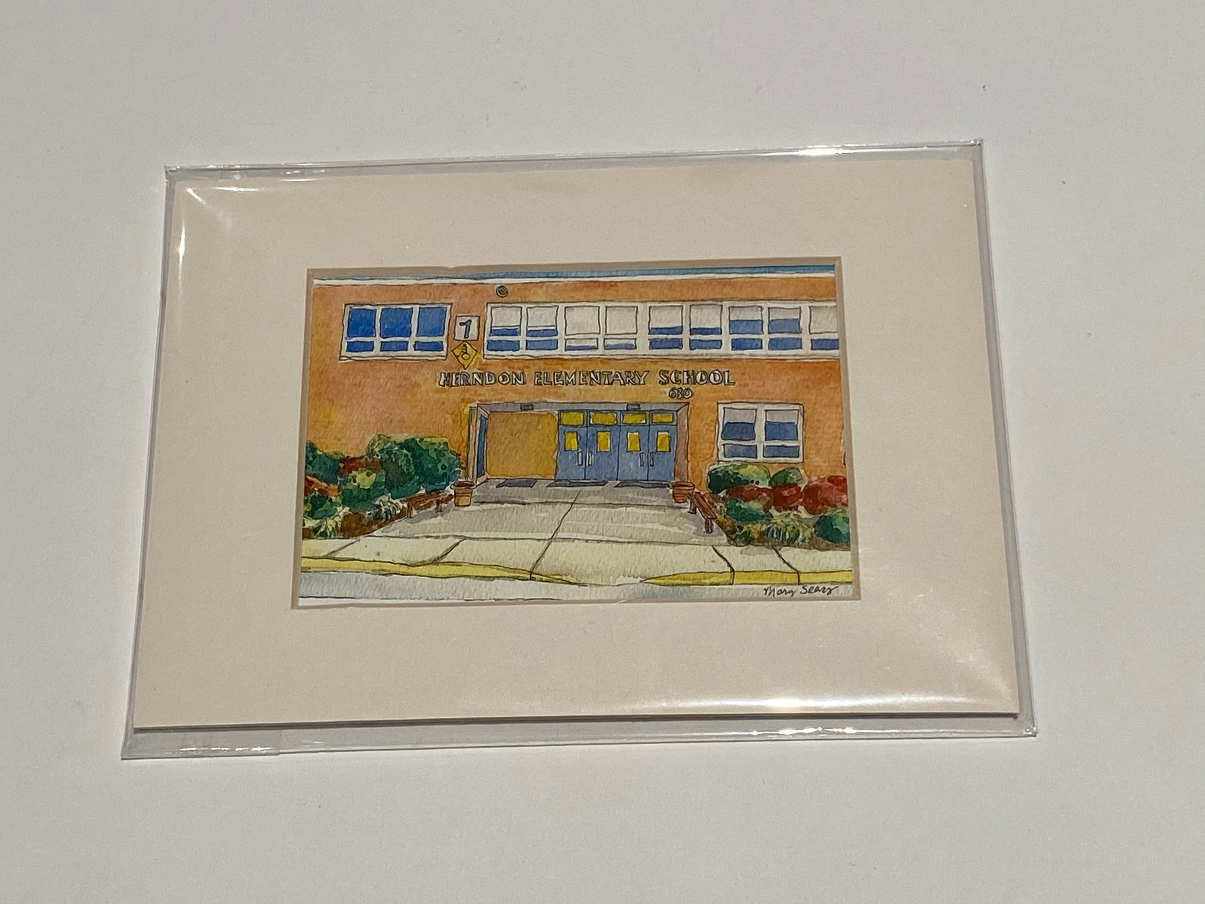 Town of Herndon Watercolor Prints