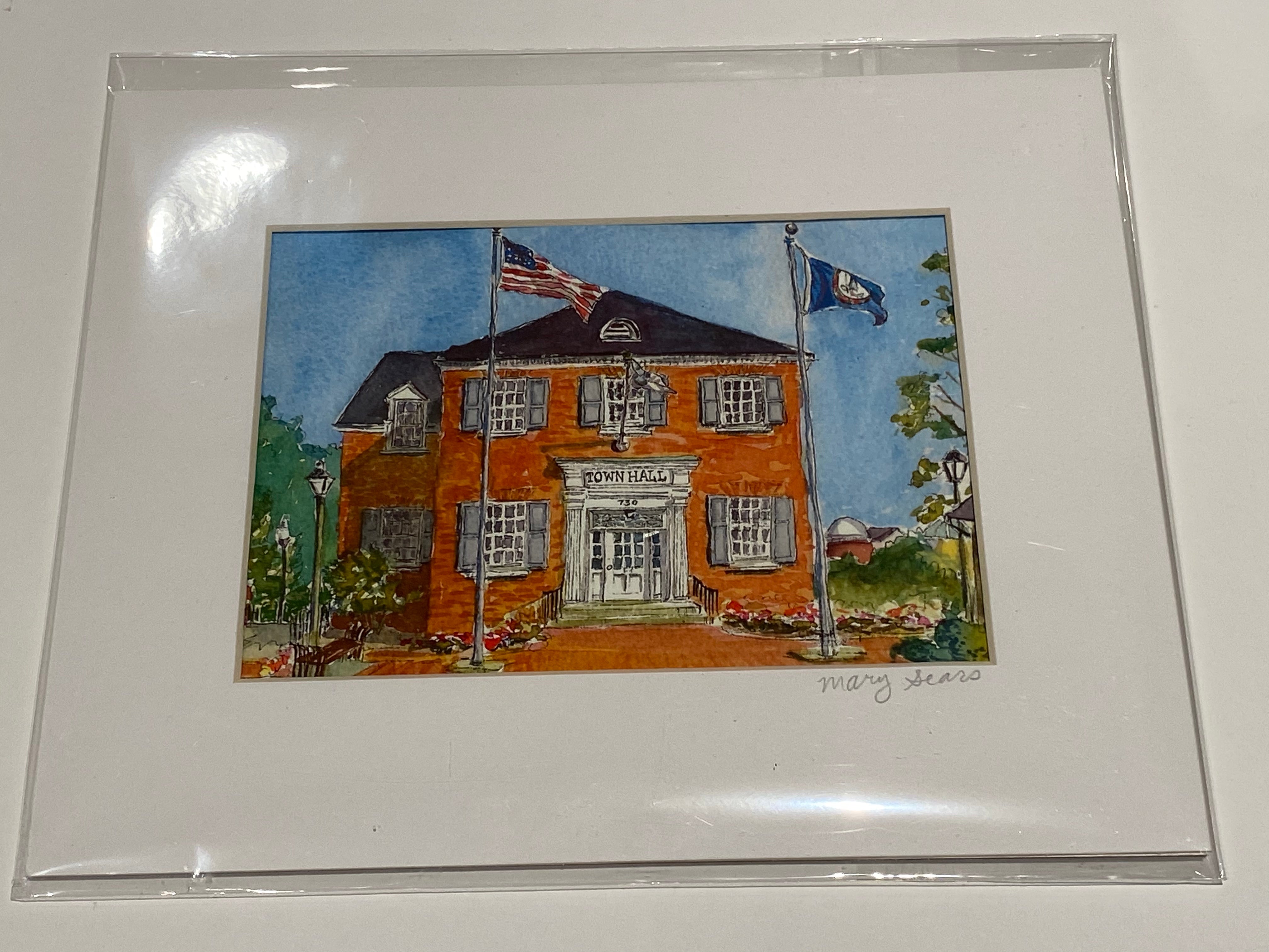 Town of Herndon Watercolor Prints