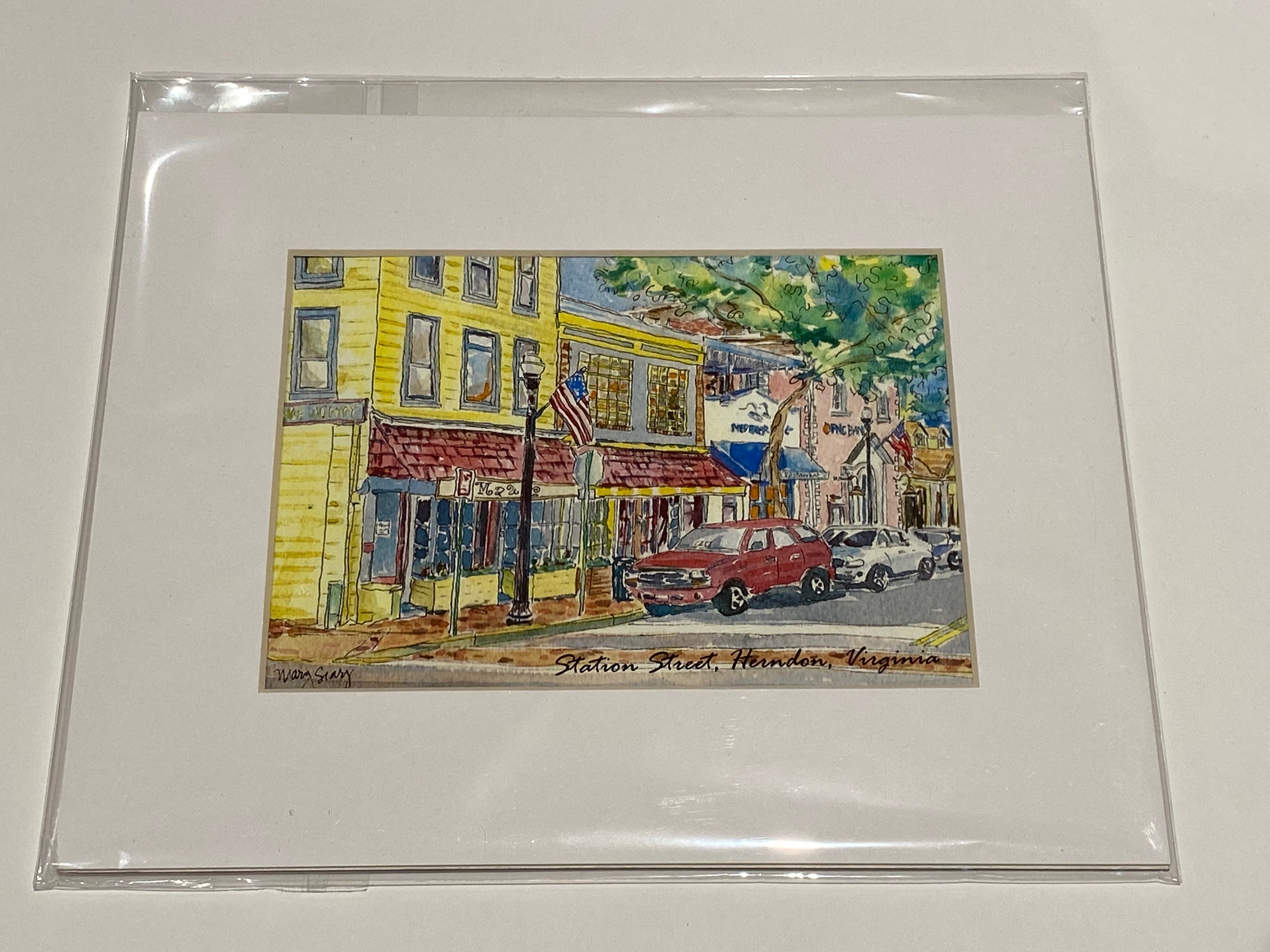 Town of Herndon Watercolor Prints