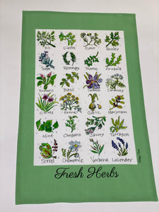 Fresh Herbs Tea Towel