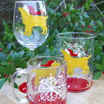 Load image into Gallery viewer, Santa Pups Hand-painted Glassware
