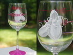 Load image into Gallery viewer, Marathon Hand Painted Wine Glasses
